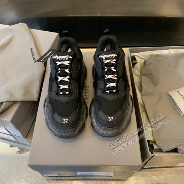 Balenciaga經典款男女鞋 巴黎世家頂級版本Triples氣墊水晶老爹鞋 Balenciaga情侶款老爹鞋  hdbl1164